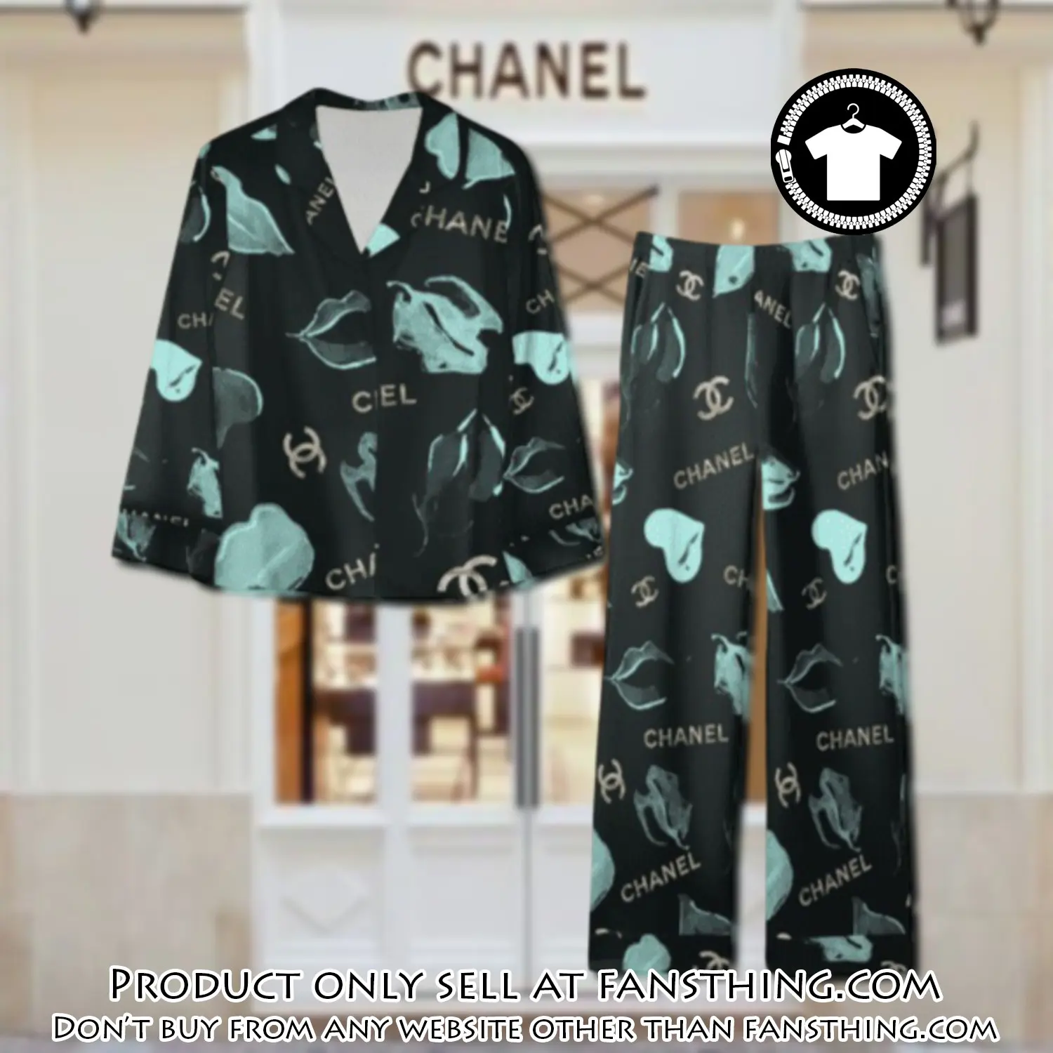 Trending luxury chanel satin pajama set pjs1040 fst0732130